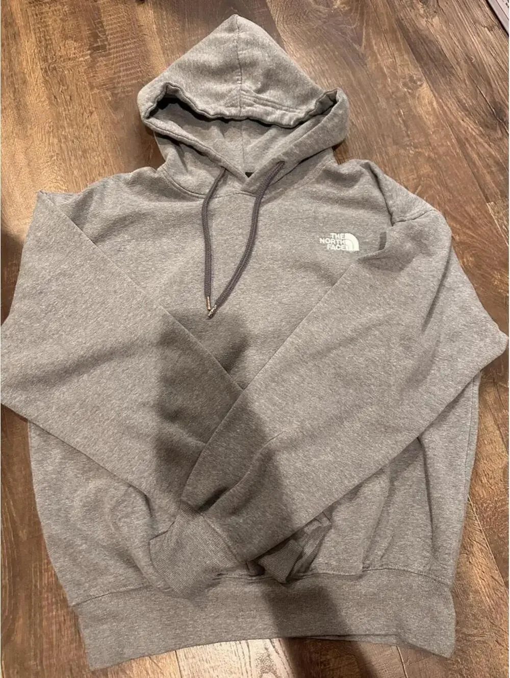 The North Face Men's Grey and Brown Hoody